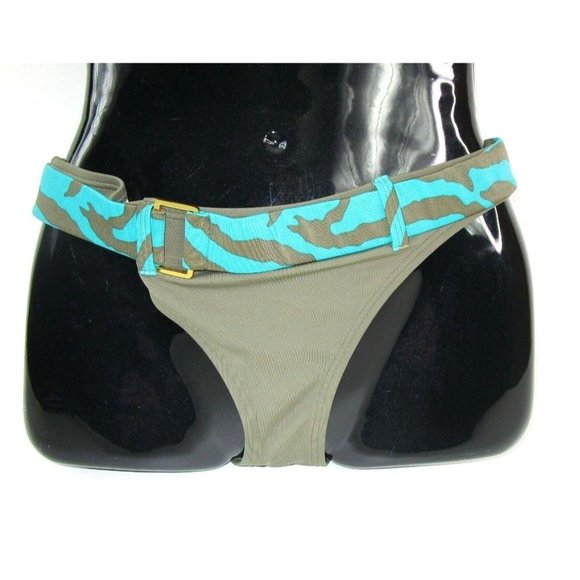 VS Victoria's Secret Bikini Set Army Green Camo Belt Size Small EUC Sexy Fun - Picture 3 of 6